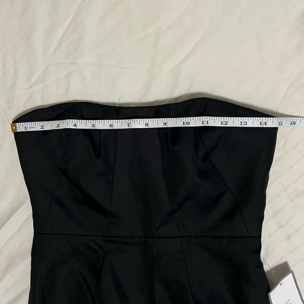 J. Crew Erica Cotton Cady Black Strapless Dress Evening Cocktail Size 0 NWT - Picture 8 of 16